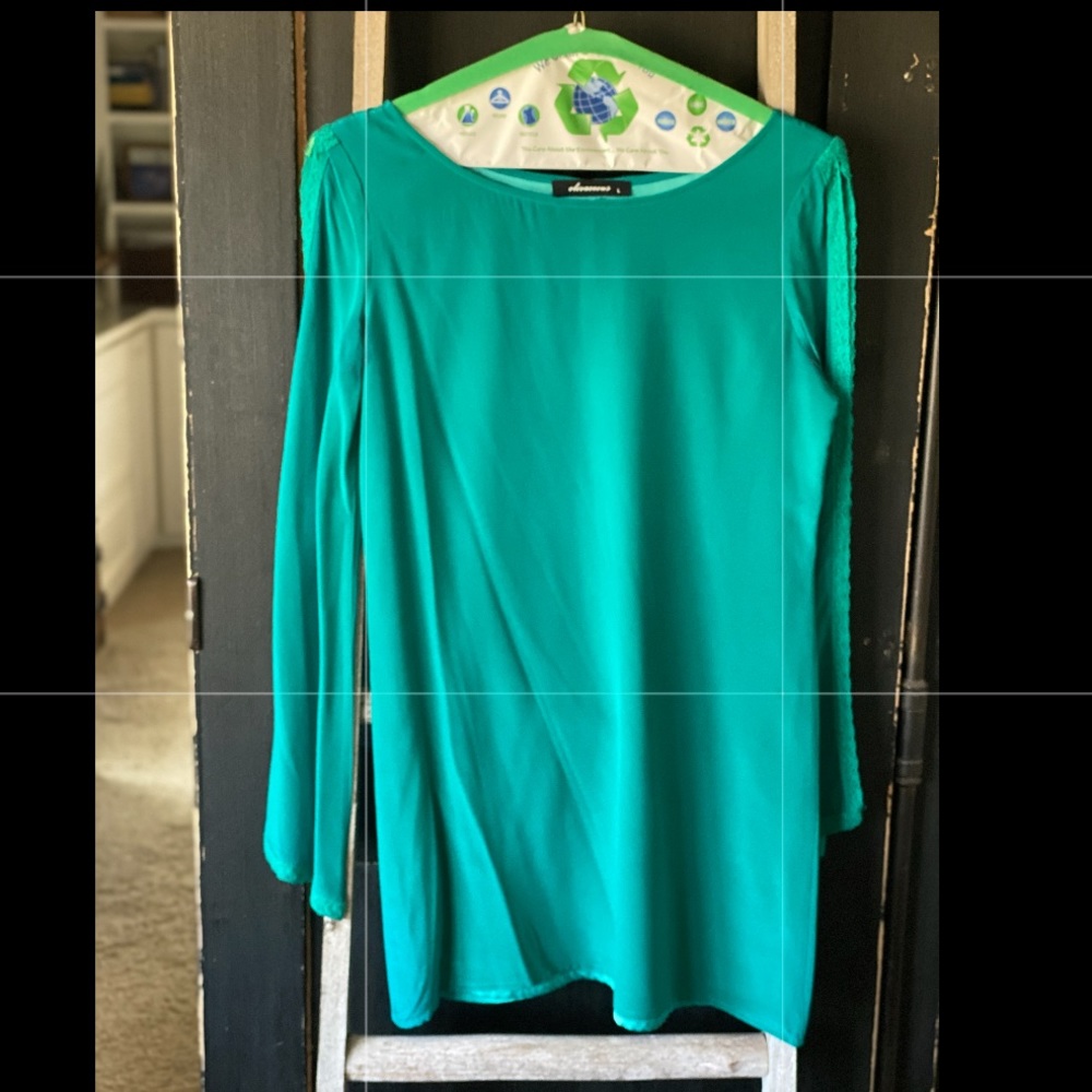 Mini dress with Lace Sleeve Detail